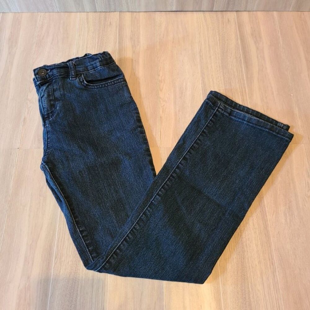 Childrens Place Girls Bootcut Jeans Size 12 Dark Wash Stretch Denim Blue Pants
